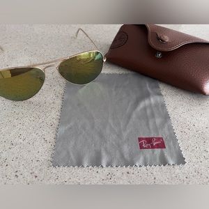 Ray- Ban Aviator yellow frame sunglasses